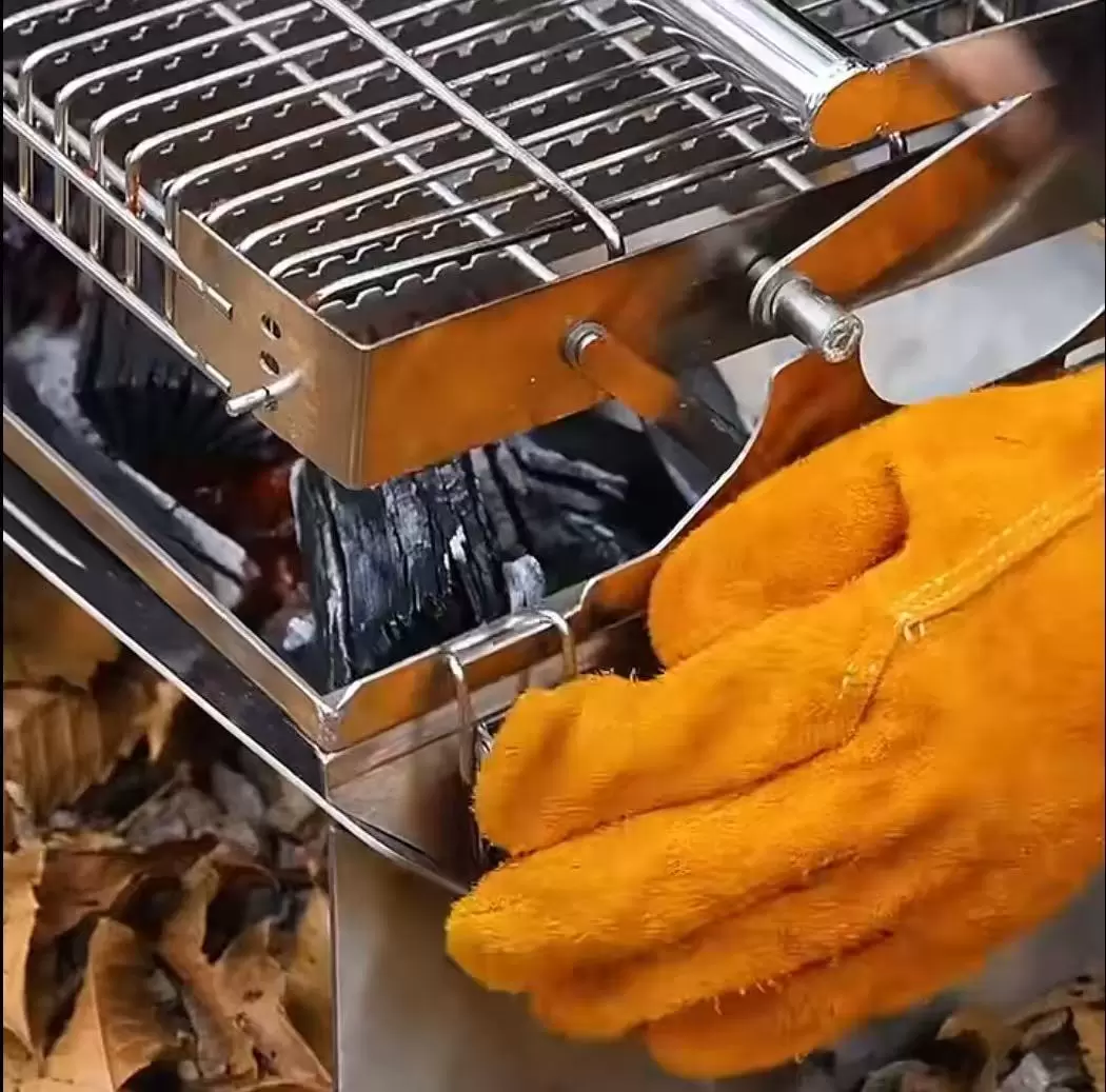Barbecue à charbon de bois pliable extrêmement rotatif