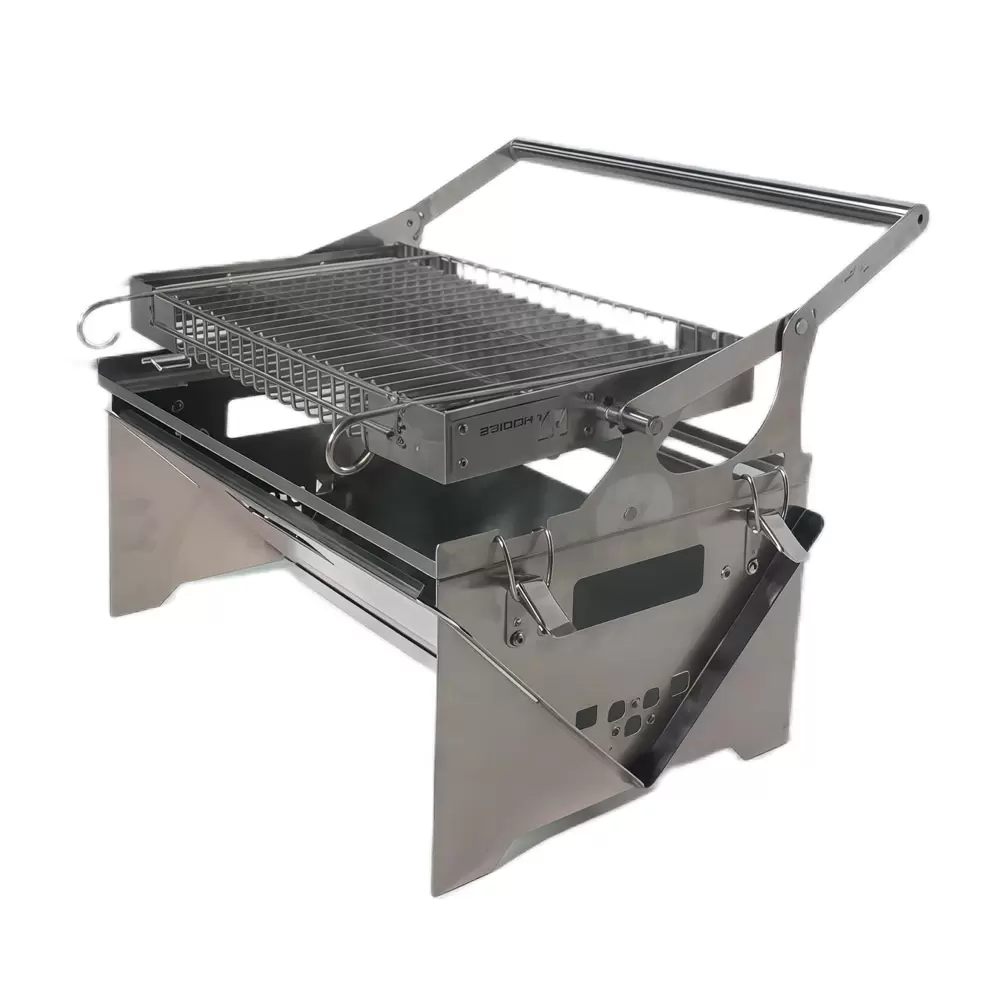 Barbecue à charbon de bois pliable extrêmement rotatif