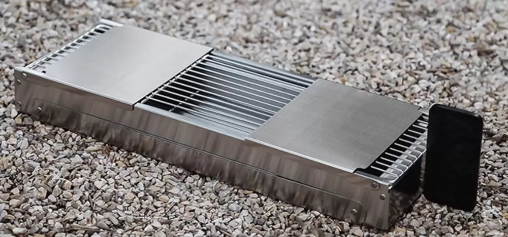 Poêle à barbecue pliable minimaliste au charbon de bois