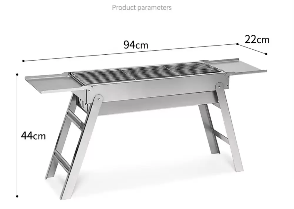 Poêle à barbecue pliable minimaliste au charbon de bois