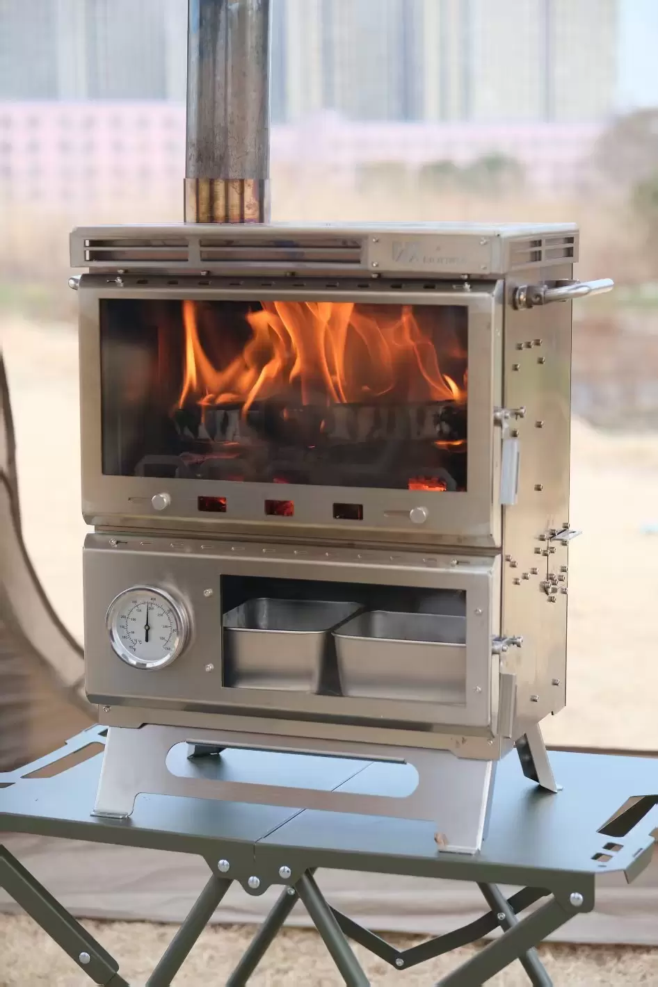 Four de camping multifonctionnel tout-en-un