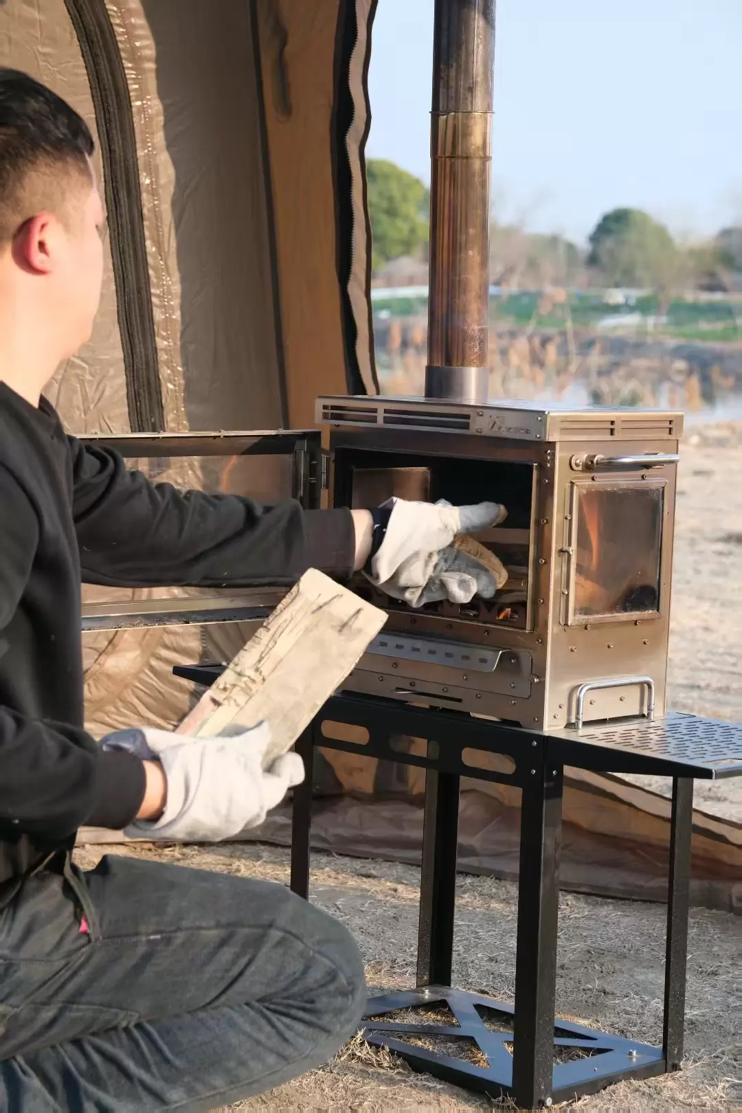 Four à tente de combustion statique adaptatif multi-scènes