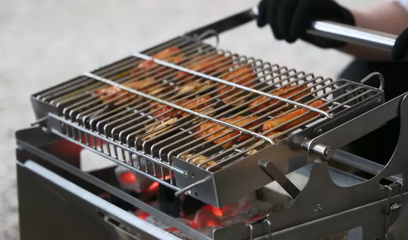 Grille de barbecue rotative