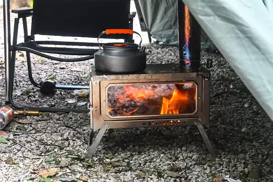 Poêle à bois pliable ultra fin