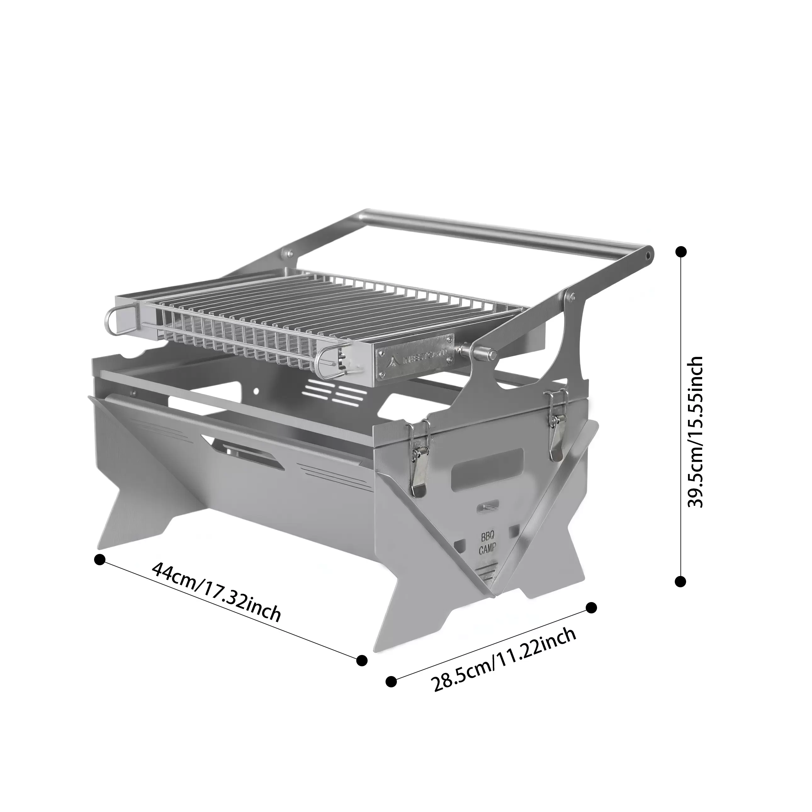 inbestcamp - barbecue rotatif à 360 degrés