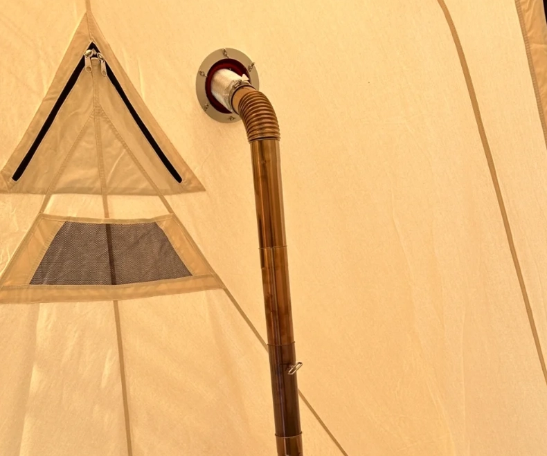 Comment installer un conduit de fumée sur un poêle de tente en toile