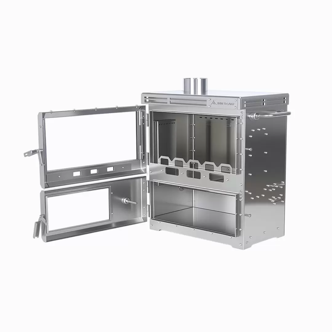 Réchaud de camping multifonctionnel en acier inoxydable