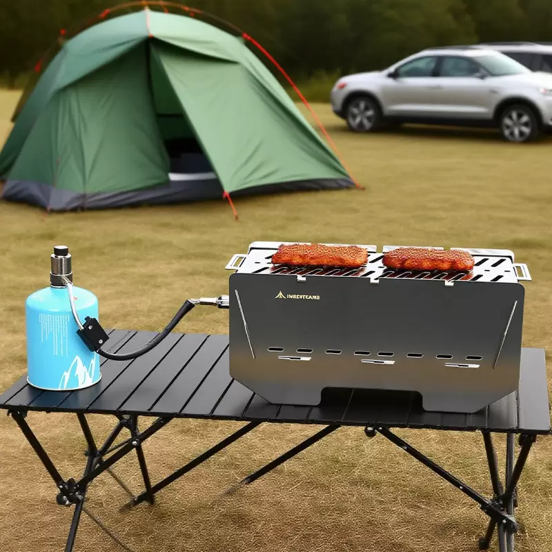Barbecue à gaz de camping en acier inoxydable 304