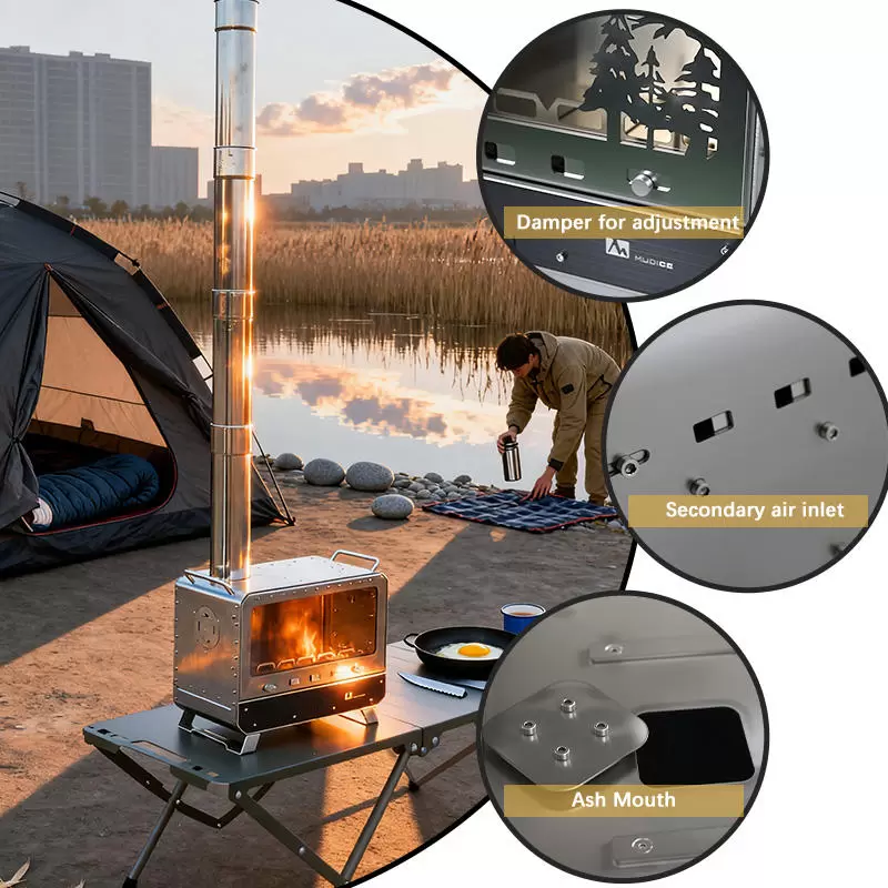 Réchaud de camping compact pour tente