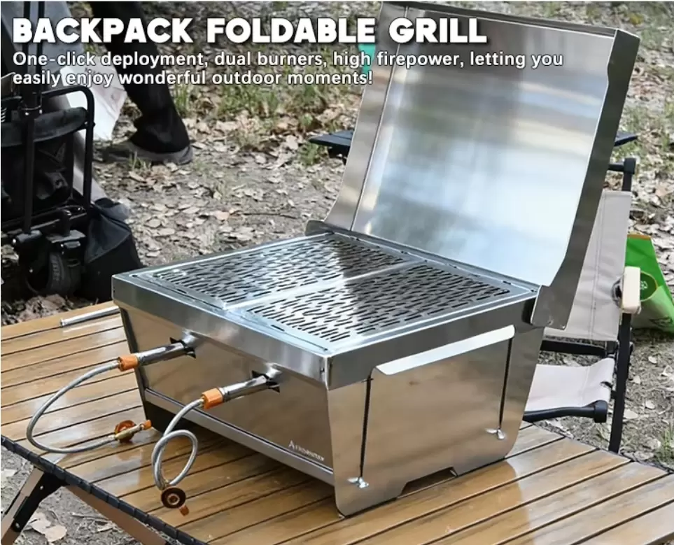 Grill &agrave; gaz pliable portable, fabrication directe OEM pour d&eacute;velopper votre marque de barbecues