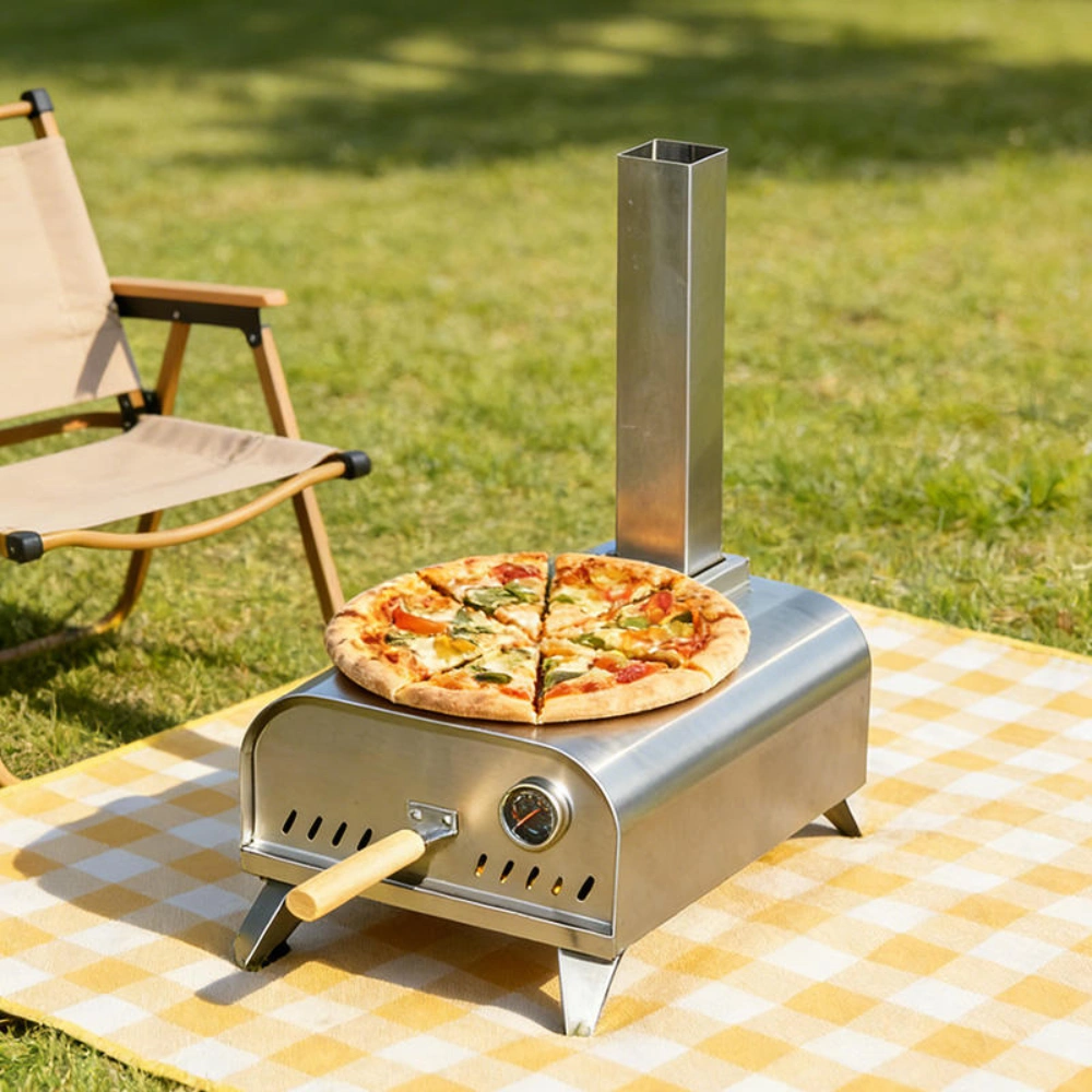 Four &agrave; pizza portatif ext&eacute;rieur en acier inoxydable