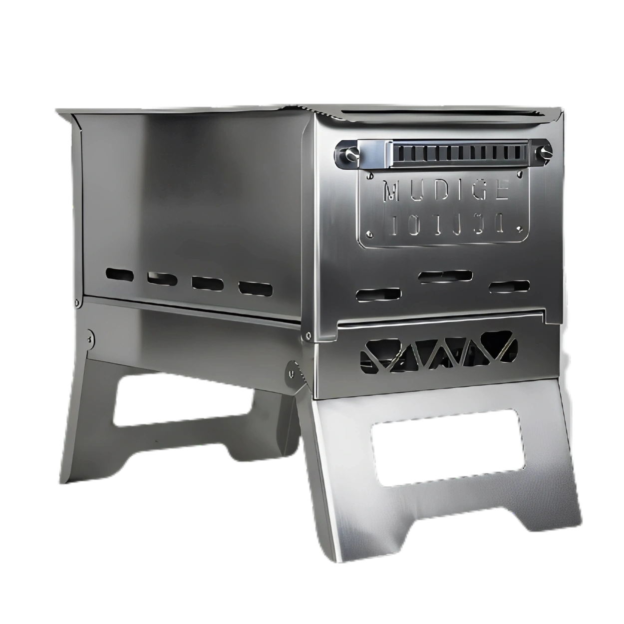 Foyer/barbecue amovible portable en acier inoxydable