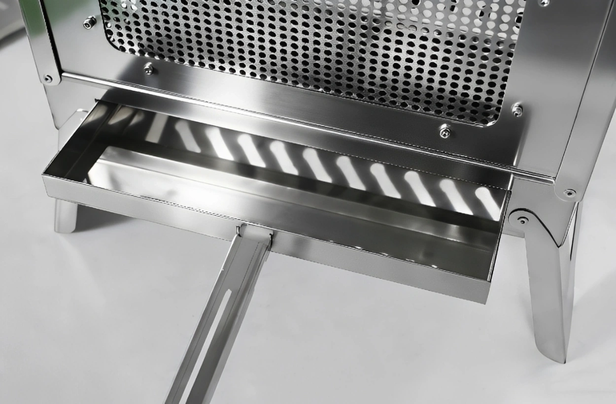 Foyer/barbecue amovible portable en acier inoxydable